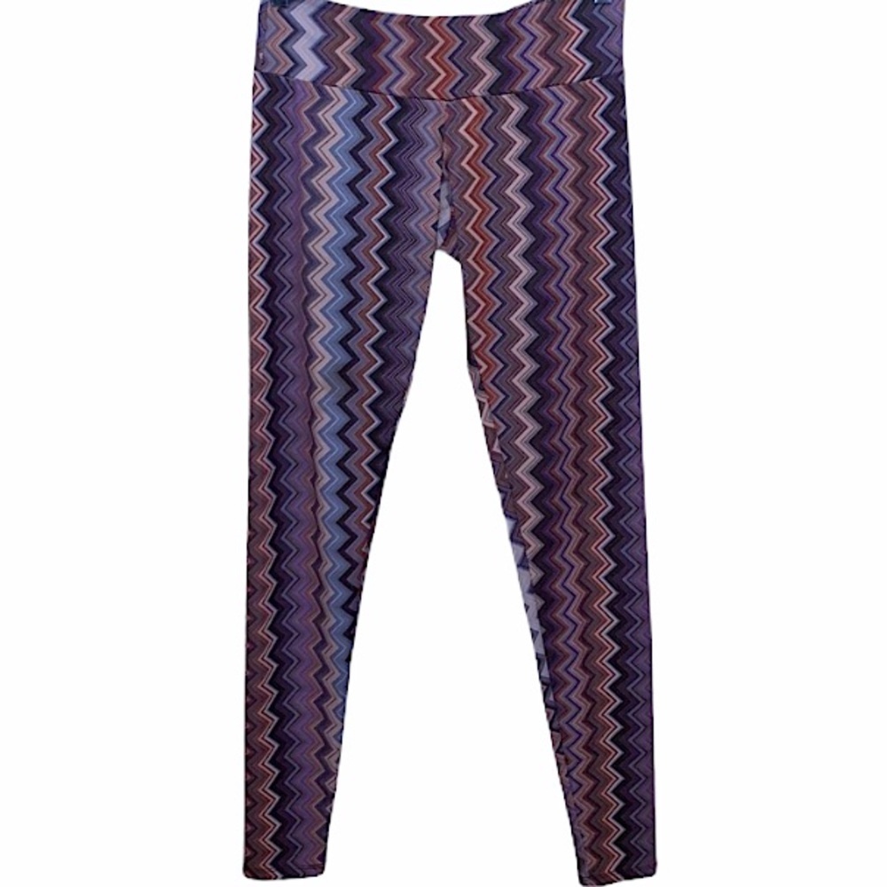 EUC Onzie Chevron Print Full Length Workout Leggings